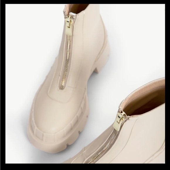 RAID Annya Chunky Ankle Boot in Ecru - Picture 3 of 8